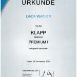 Urkunde Frau Wacker Premium I