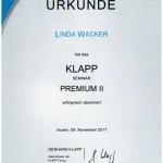 Urkunde Frau Wacker Premium II